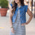 Ruffle Trim Pocket Denim Vest