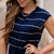 Effortless Stripe Button Vest