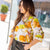 Fancy Floral Cinched Long Sleeve Blouse