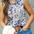 Wildflowers Ruffle Trim Tie Tank