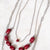 Bel Koz Elongated Clay Bead Silver Layered Necklace