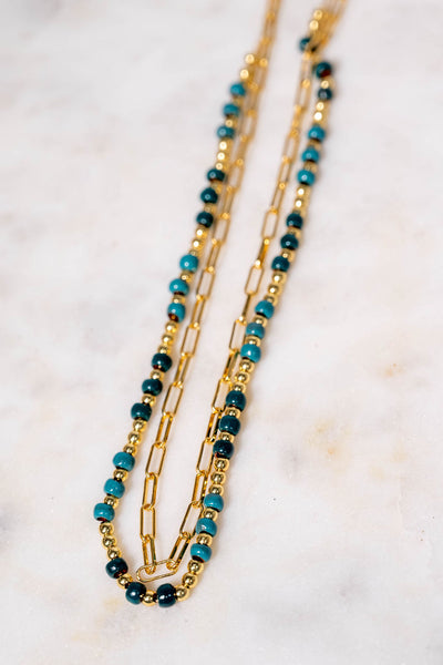 Bel Koz Mixed Chain Clay Bead Necklace