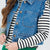 Ruffle Trim Pocket Denim Vest