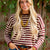 Striped Button Accented Cardigan