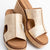Corky's Kiss N Tell Washed Gold Metallic Wedges
