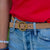 Basic Brass Ring Leather Belt - Camel Suede