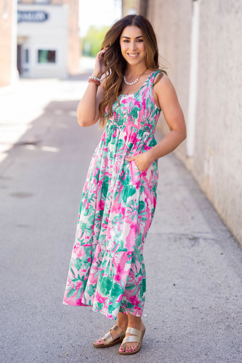 petal midi dress Petal Grove Midi Dress Green / M