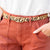 Leopard Print Skinny Belt