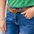 Basic Brass Ring Leather Belt - Caramel