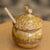 Stoneware Acorn Honey Jar