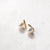 Golden Balance Pearl Stud Earrings