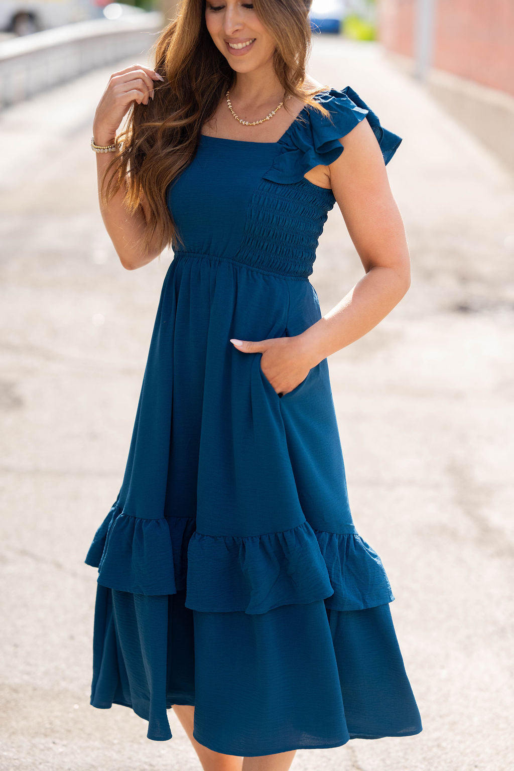bold blue dress Salty Crew Charter Dress