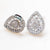 Silver Radiance Teardrop Stud Earrings