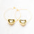 Golden Droplet Hoop Earrings