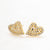 Golden Pearl Bloom Hearts Stud Earrings