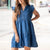 Ruffled & Tiered Denim Dress