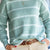 Muted Stripes Color Trimmed Sweater