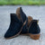 Bluffin Corkys Black Faux Suede Ankle Boot