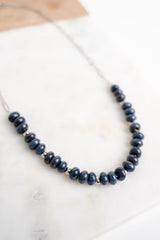 Bel Koz Clay Bead Silver Necklace