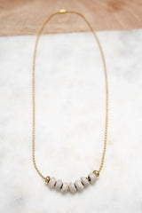 Bel Koz Clay Bead Dainty Chain Necklace