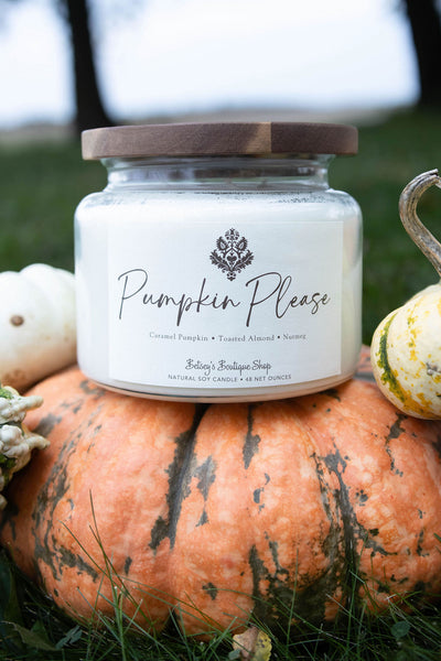 Betsey's Exclusive Pumpkin Please Natural Soy Candle - 48oz