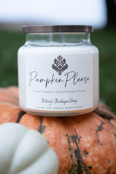 Betsey's Exclusive Pumpkin Please Natural Soy Candle - 28oz