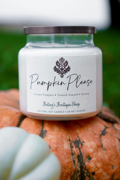Betsey's Exclusive Pumpkin Please Natural Soy Candle - 28oz