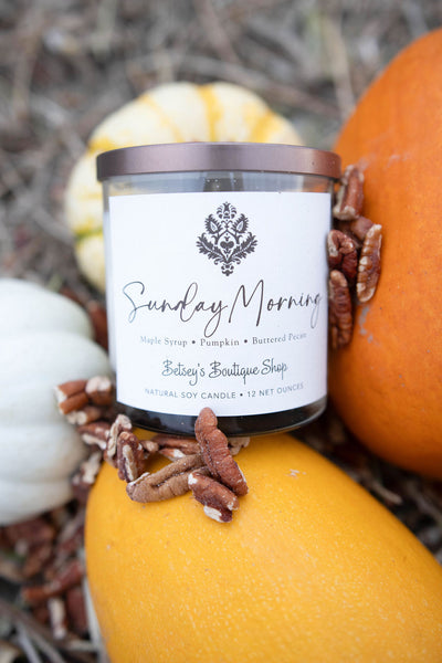Betsey's Exclusive Sunday Morning Natural Soy Candle - 12oz