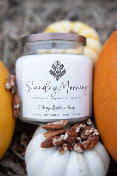 Betsey's Exclusive Sunday Morning Natural Soy Candle - 28oz