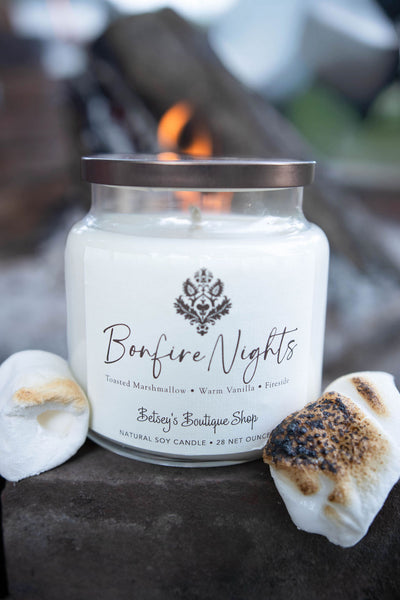 Betsey's Exclusive Bonfire Nights Natural Soy Candle - 28oz