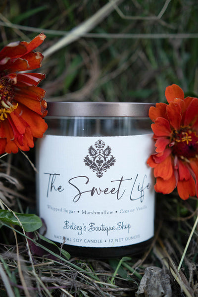 Betseys Exclusive The Sweet Life Natural Soy Candle - 12oz
