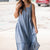 Adjustable Strap Denim Maxi Dress