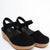 All In Black Faux Suede Corkys Wedge