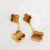 Amber Glow Clover Earrings