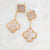 Amber Glow Clover Earrings