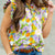 Beautiful Blooms Ruffle Trim Blouse