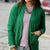 Betsey's Kelly Green Easy Days Side Slit Cardigan