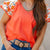 Blooms Dual Flutter Sleeve Solid Body Blouse
