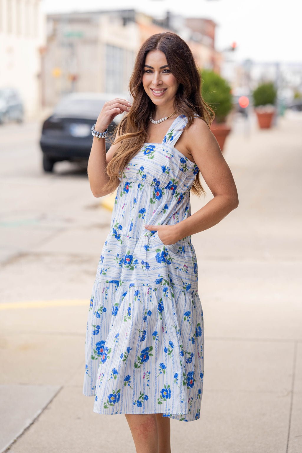 Bluebell Breeze Tiered Dress