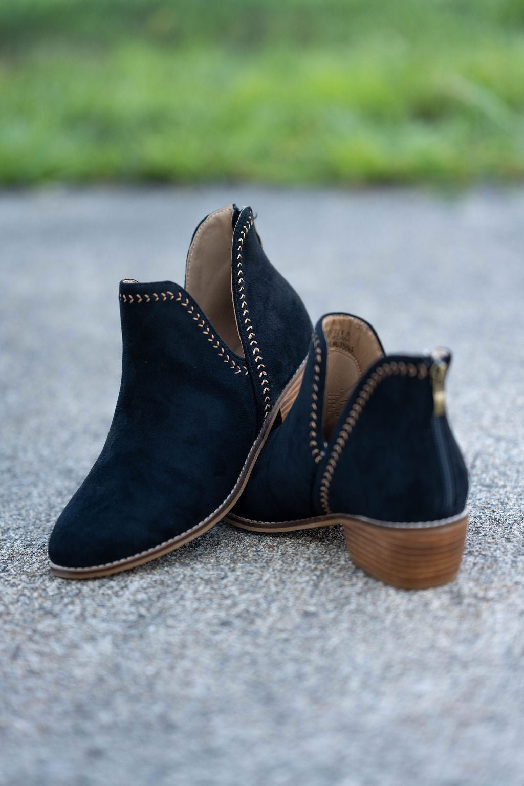 KORKS Sonja Ankle Booties Black Suede Leather Buckle Boots Size 8 Sonoma Goods For Life® Sonya Women main image 4