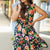 Bold Blooms Tie Waist Tank Dress