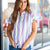 Bold Striped Button Up Blouse