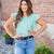 Checkered Dual Flutter Sleeve Tee