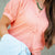 Cinched Sleeve Button Accented Blouse