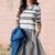 Classic Contrast Midi Dress