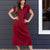 Collared Side Slit Midi Dress