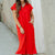 Collared Side Slit Midi Dress