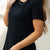 Cuffed Sleeve Pocket Accented Tee
