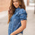 Delicate Detail Denim Blouse