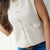 Detailed Button Open Weave Knit Tank